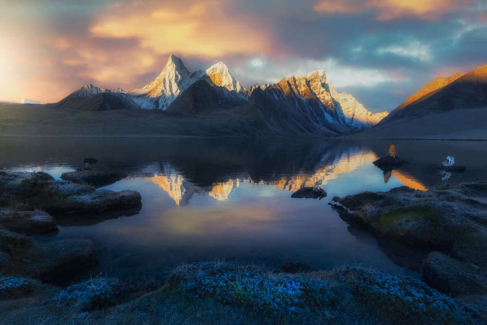 Reflected Mountain Glow by Selions(陈磊) — canvas wall art