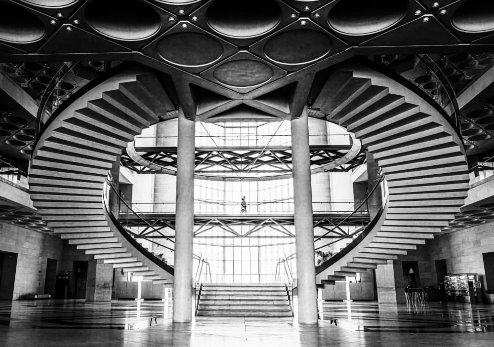 Grand Spiral Staircase by Lisa D. Tang — canvas wall art