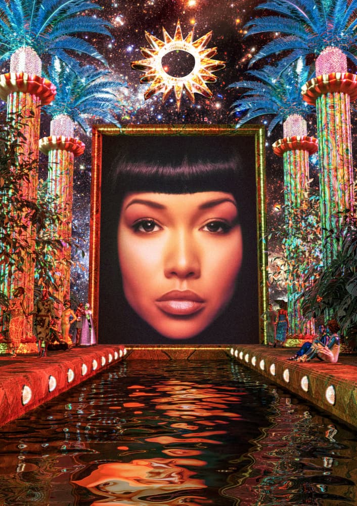 Cosmic Temple Portrait by CosmoZach — canvas wall art