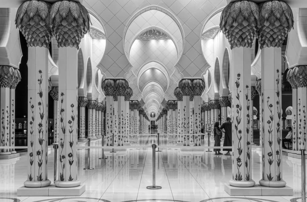Grand Mosque Interior by Mrinal Nath — canvas wall art