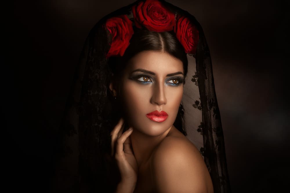 Spanish Rose Portrait by Peppe Tambè — canvas wall art