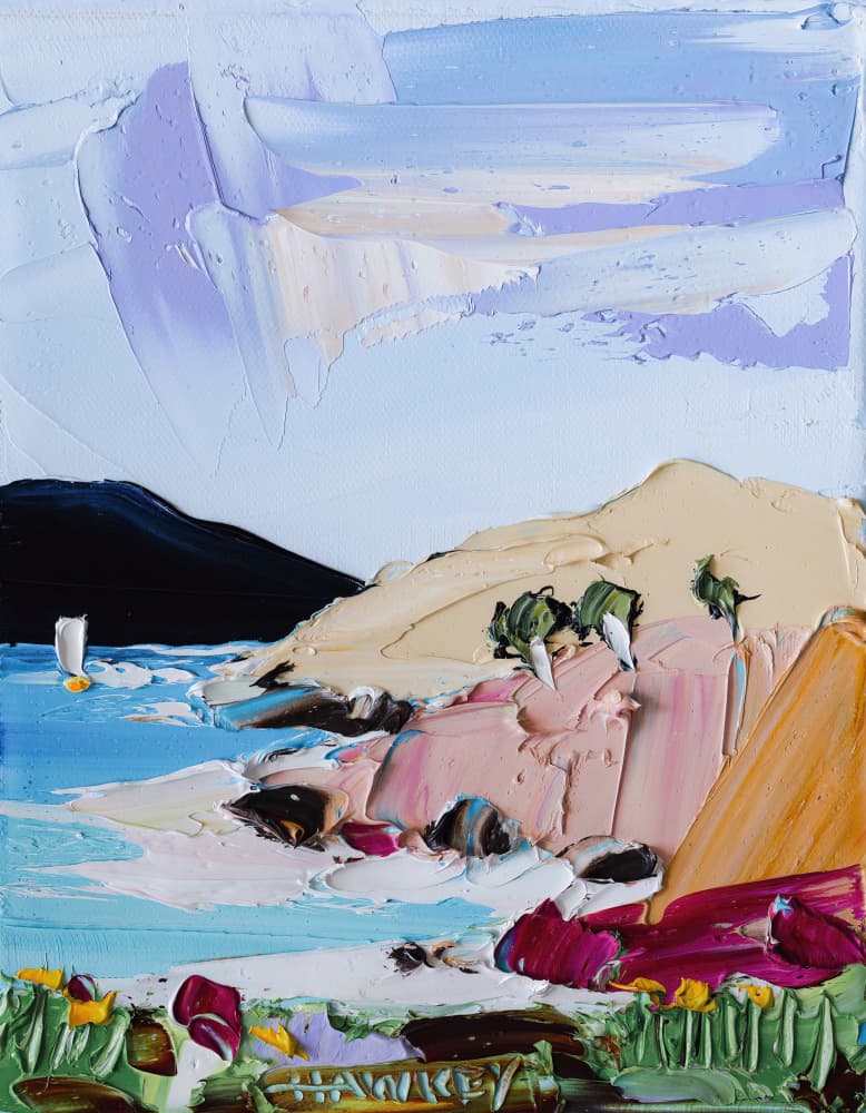 Textured Ocean Coast by Angela Hawkey — canvas wall art