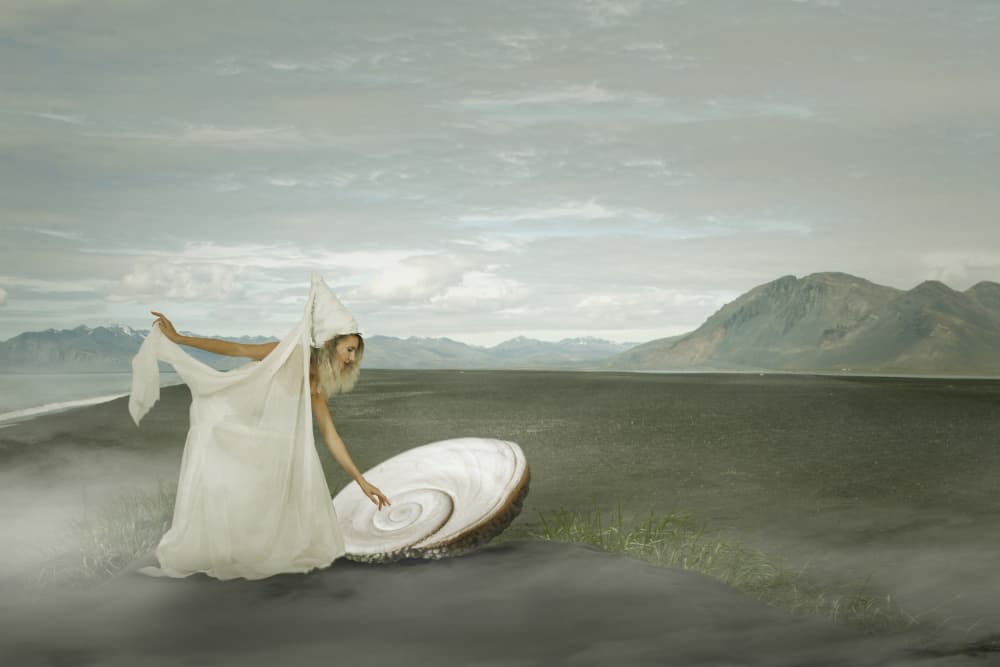 Mystical Woman and Shell by Christine von Diepenbroek — canvas wall art