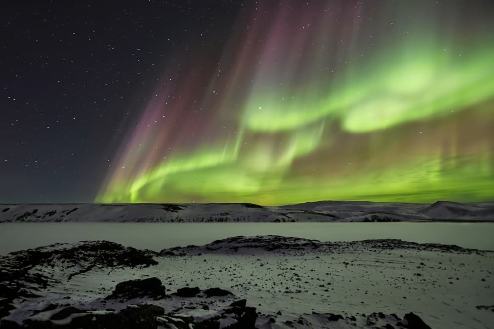 Aurora Over Winter Night by Bragi Ingibergsson - BRIN — canvas wall art