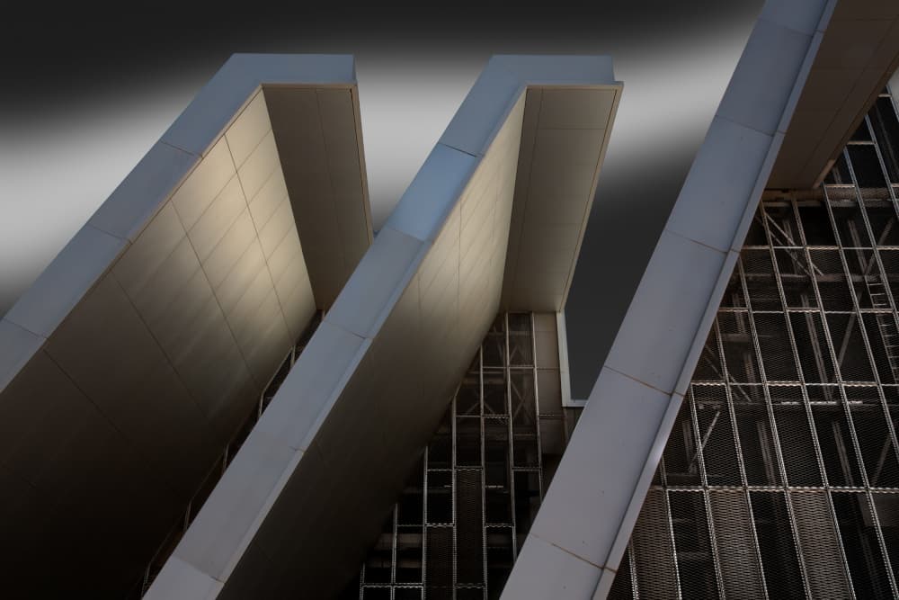 Modern Geometric Architecture by Michel Guyot — canvas wall art