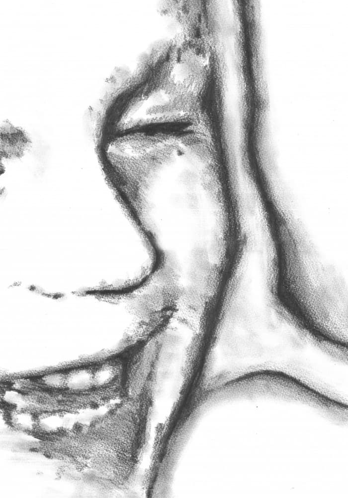 Subtle Profile Smile by Kulik — canvas wall art