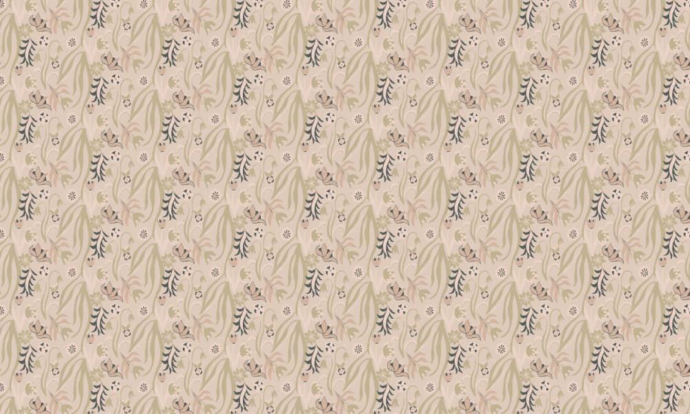 Gentle Botanical Pattern by Gemma Bardot — canvas wall art