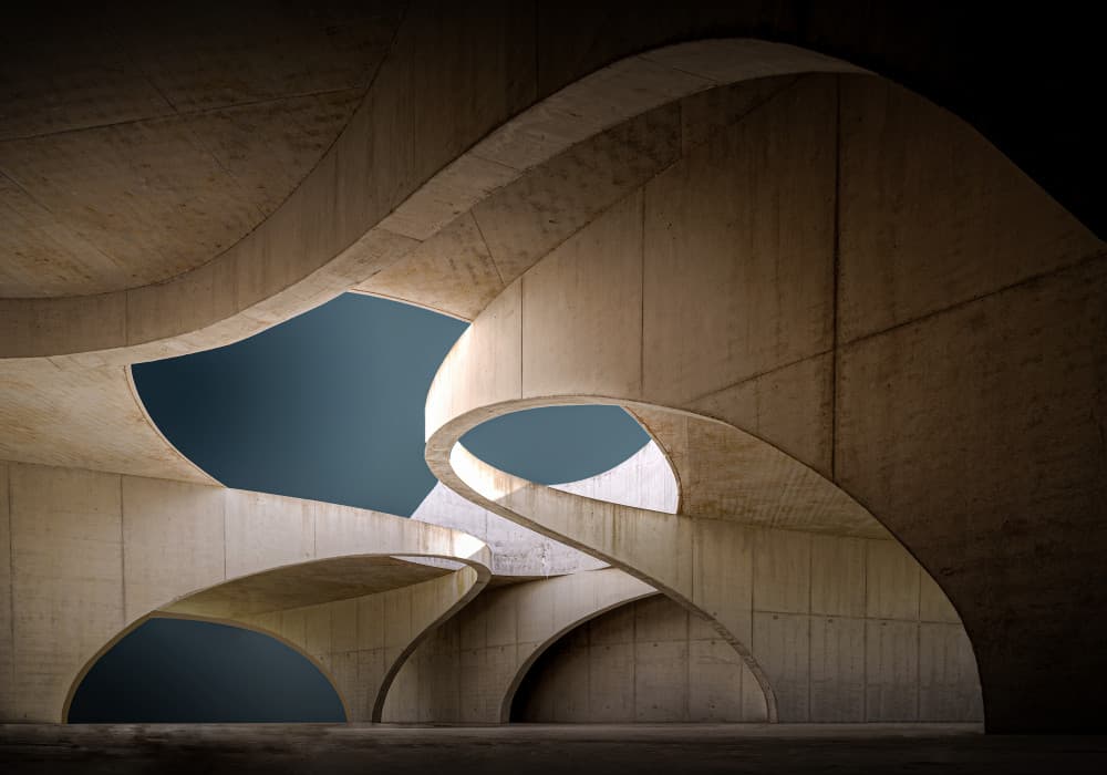 Fluid Concrete Forms by monique gilleman — canvas wall art