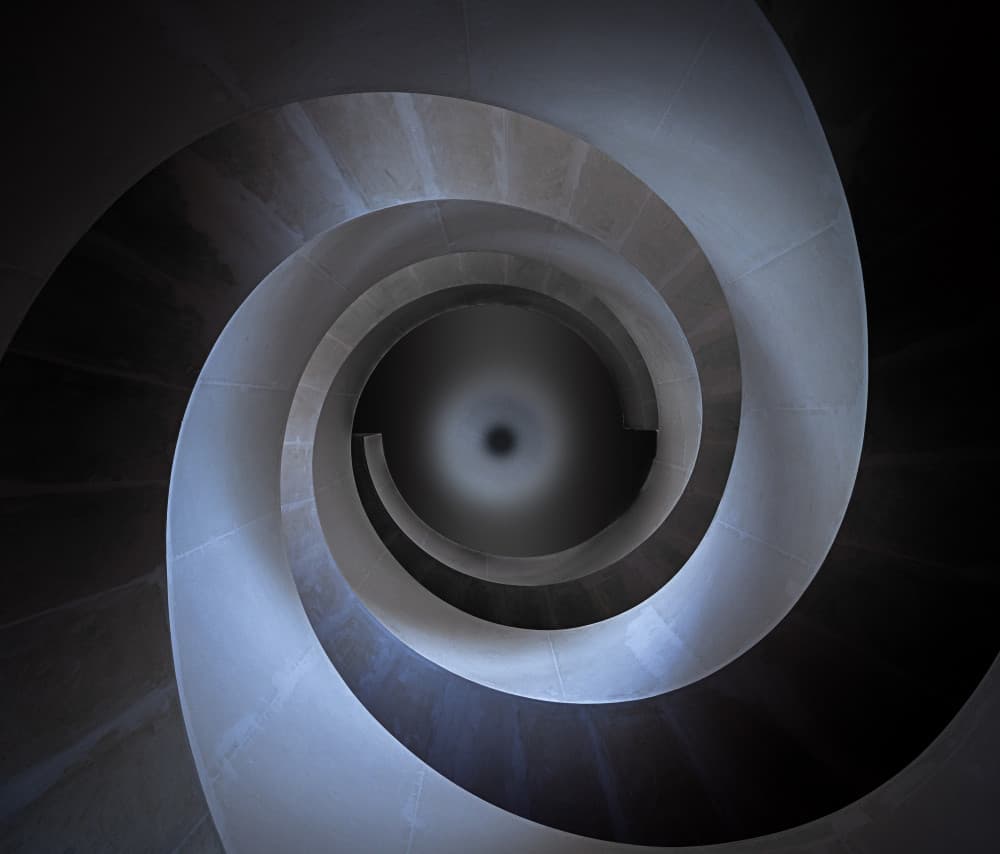 Infinite Spiral Stairs by Maurits De Groen — canvas wall art