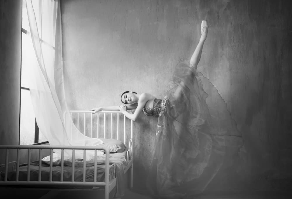 Graceful Ballerina Pose by Agus Adriana — canvas wall art