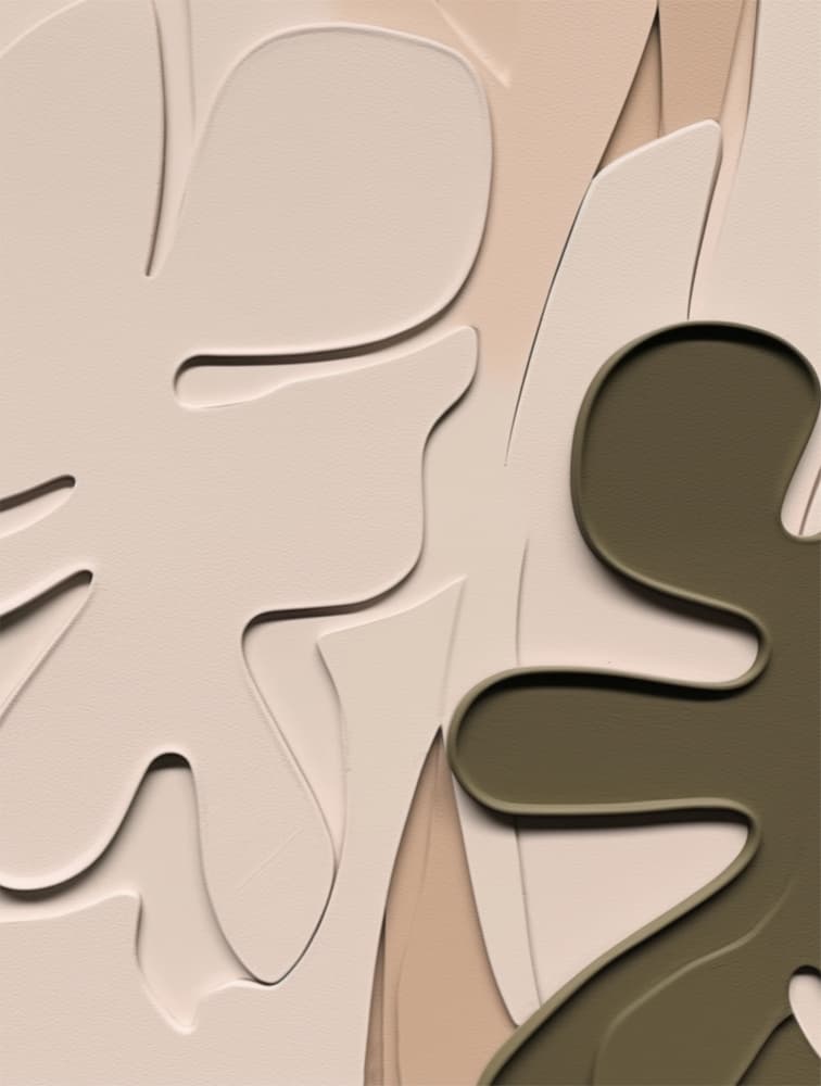 Abstract Organic Leaves by Alma — canvas wall art