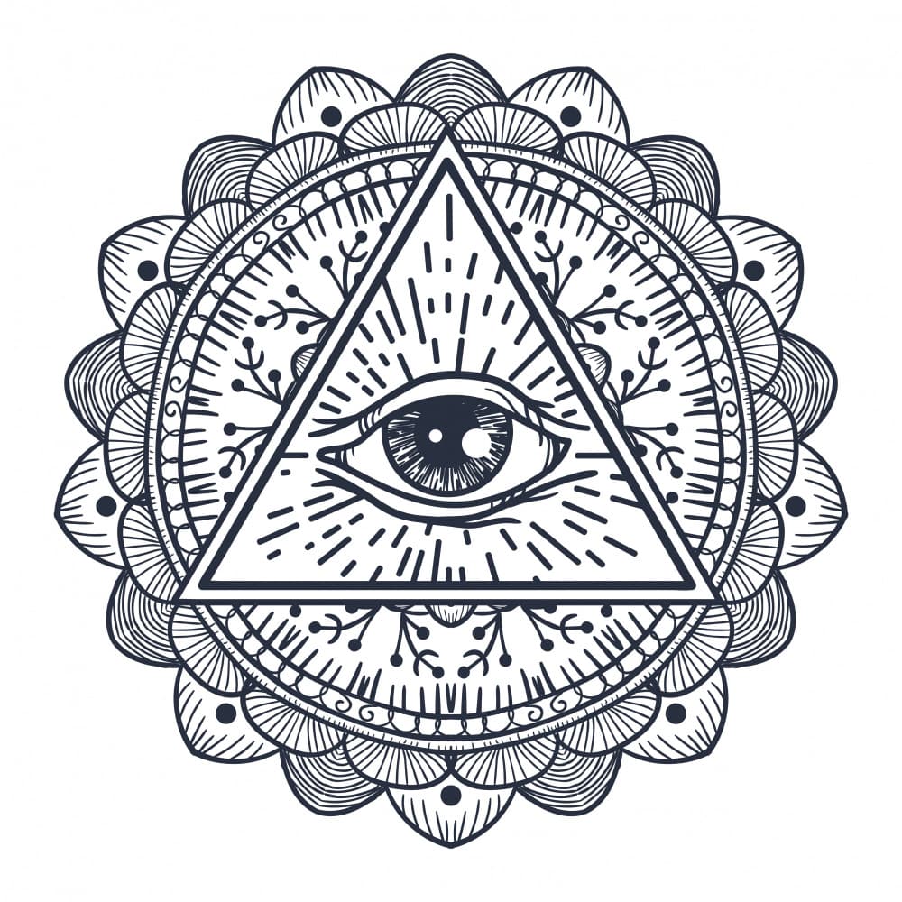 All Seeing Eye Mandala by Marika Barsrsind — canvas wall art