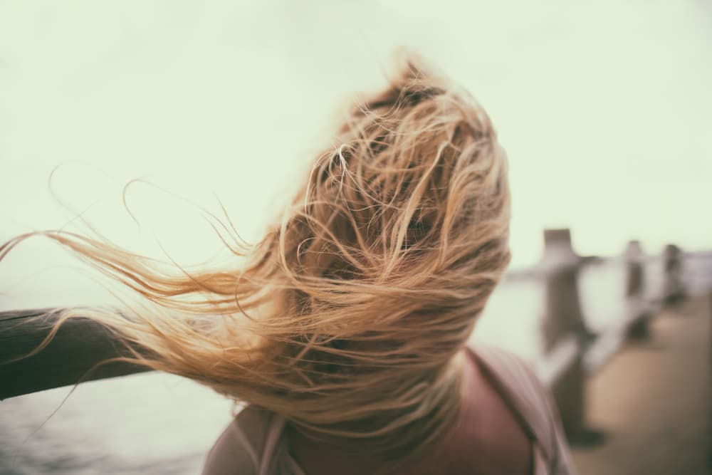 Windswept Golden Hair by txules — canvas wall art