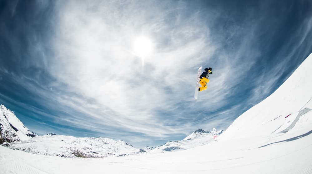 High Flying Snowboarder by Eric Verbiest — canvas wall art