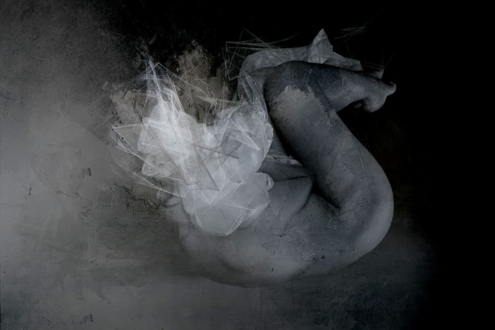 Graceful Fabric Form by Olga Mest — canvas wall art