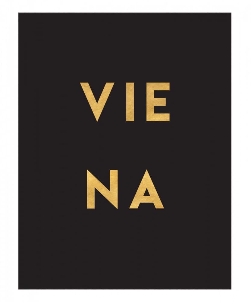 Vienna Gold Typography by Emiliano Deificus — canvas wall art