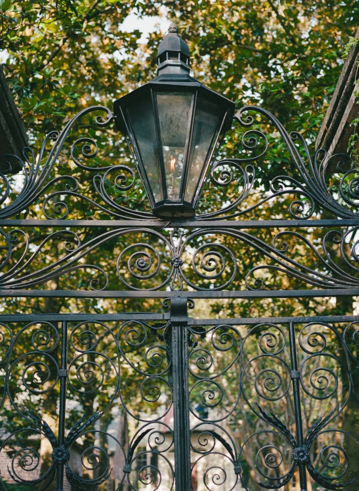 Wrought Iron Gate Lantern by Bethany Young — canvas wall art