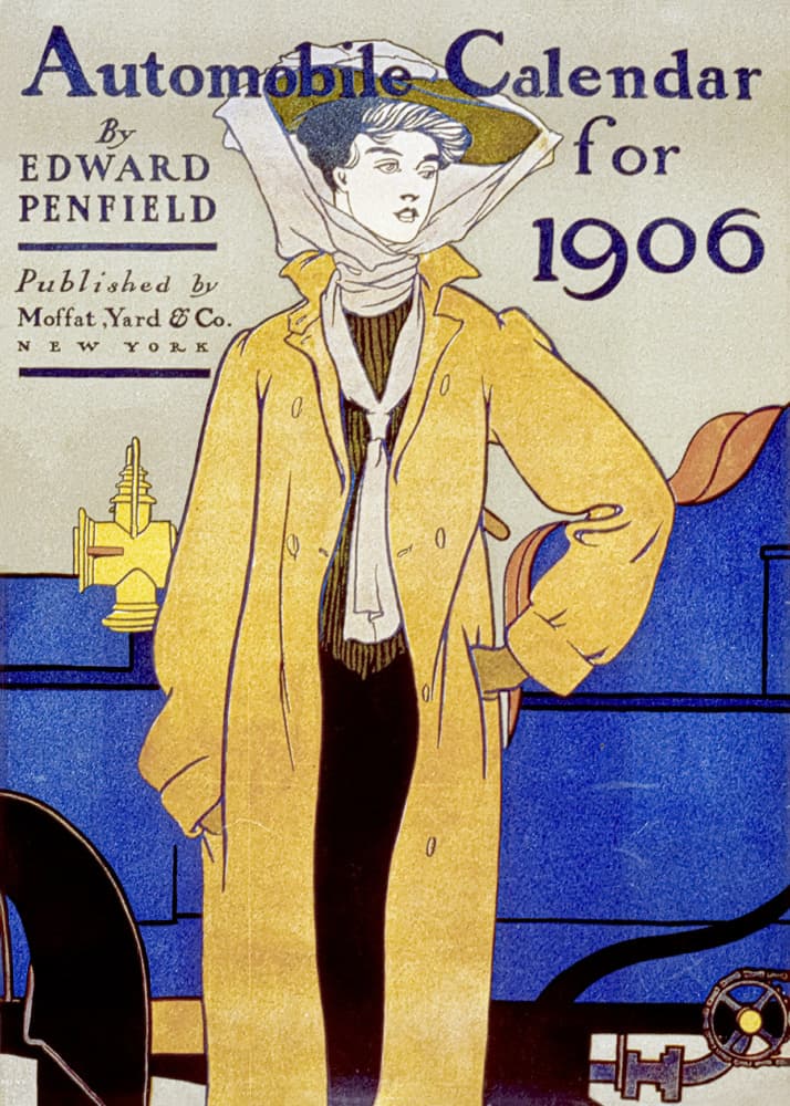 Edward Penfield's Automobile Calendar for 1906 by Edward Penfield — canvas wall art