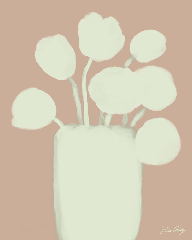 Minimalist Botanical Vase by Julia Cheney — canvas wall art