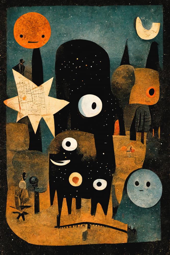 Celestial Creatures by Treechild — canvas wall art