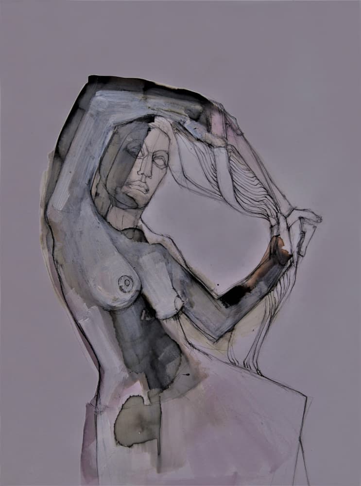 Expressive Female Figure by Doris Schmitz — canvas wall art