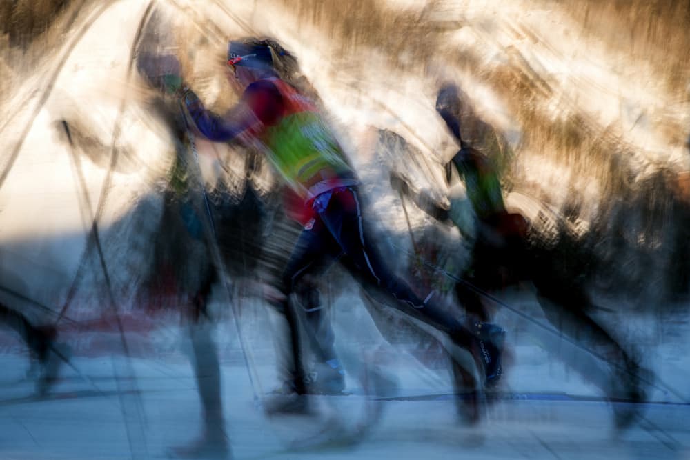 Dynamic Ski Motion by Milan Malovrh — canvas wall art