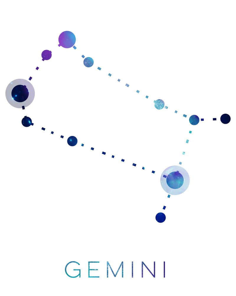 Celestial Gemini Constellation by Emiliano Deificus — canvas wall art