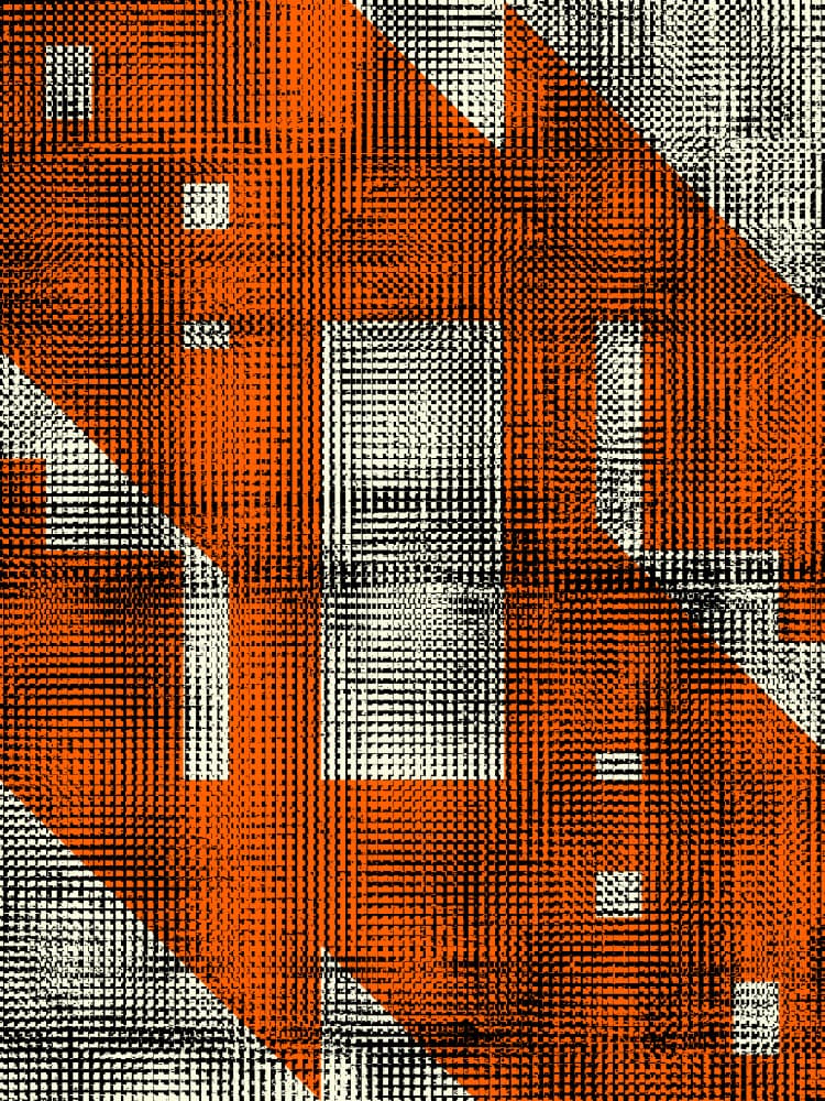 Bold Orange Grid by Petr Strnad — canvas wall art
