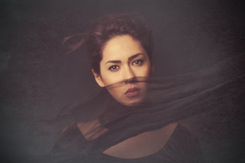 Mysterious Veiled Woman by Mehdi Mokhtari — canvas wall art