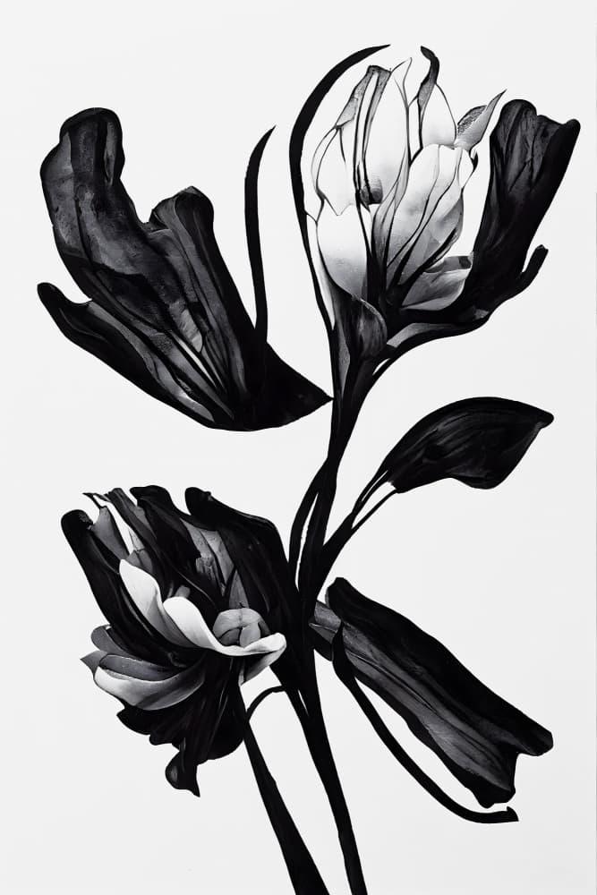 Black Flower by Treechild — canvas wall art