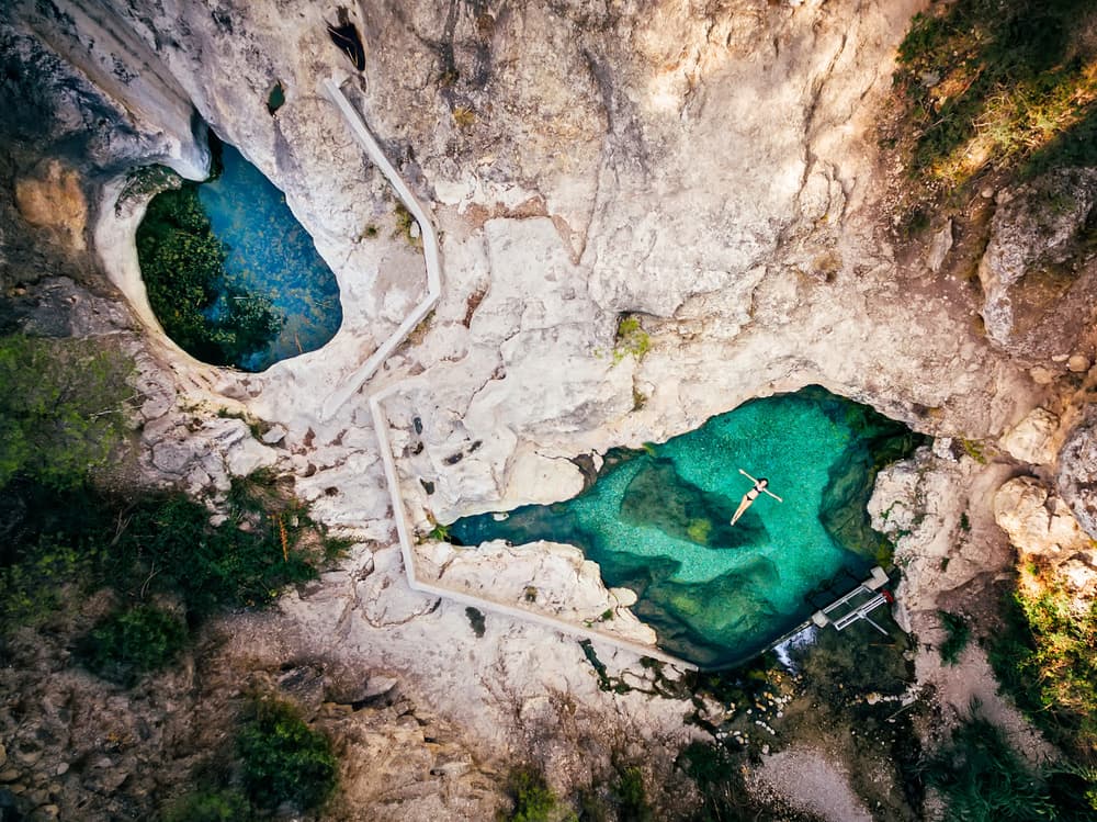 Aerial Pool Oasis by Antonio Carrillo Lopez — canvas wall art