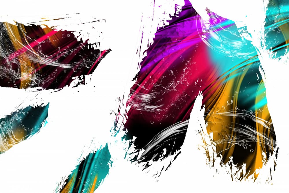 Vibrant Paint Splashes by Rafal Kulik — canvas wall art