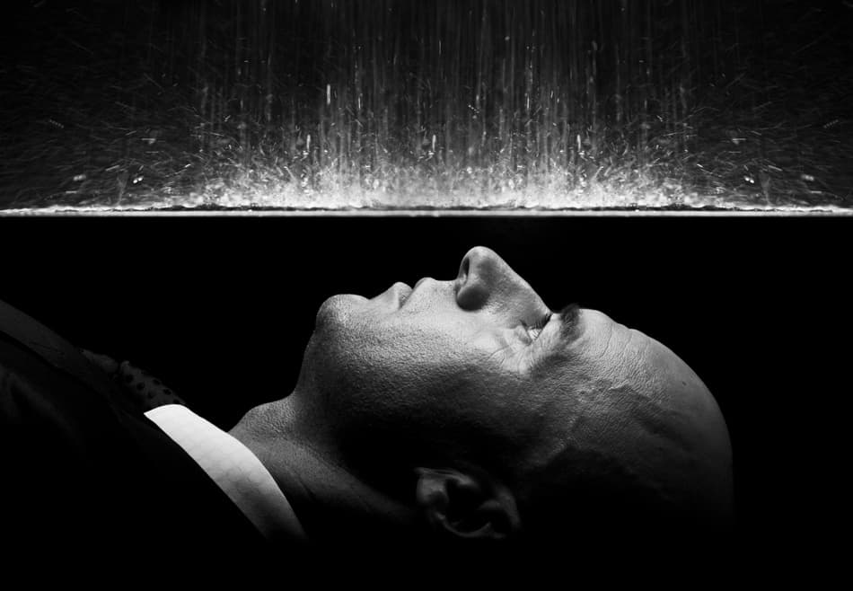 Man Under Falling Rain by Korpan Pavlo — canvas wall art