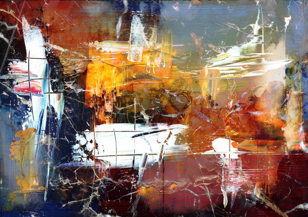 Vibrant Abstract Layers by Rafal Kulik — canvas wall art