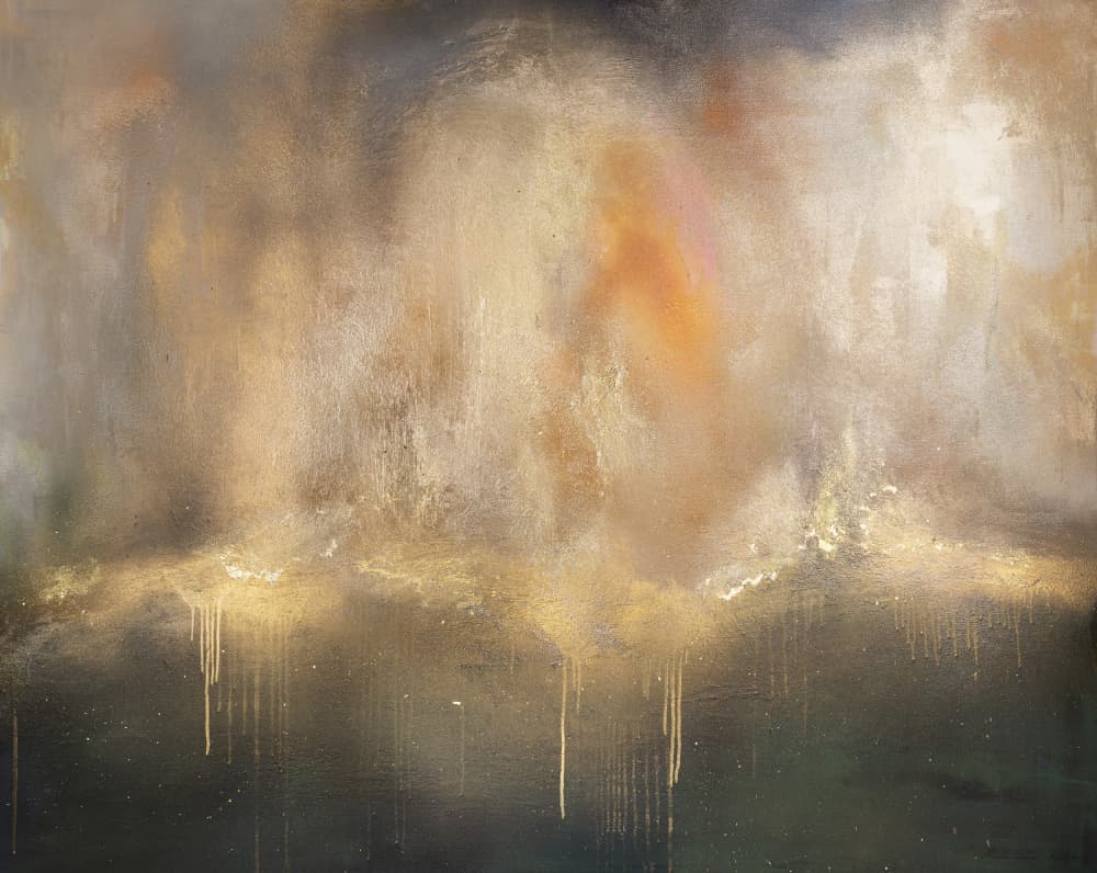 Radiant Golden Depths by Anete Purina-Purite — canvas wall art