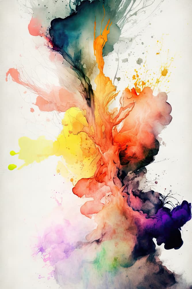 Vibrant Ink Splash by Mauro — canvas wall art