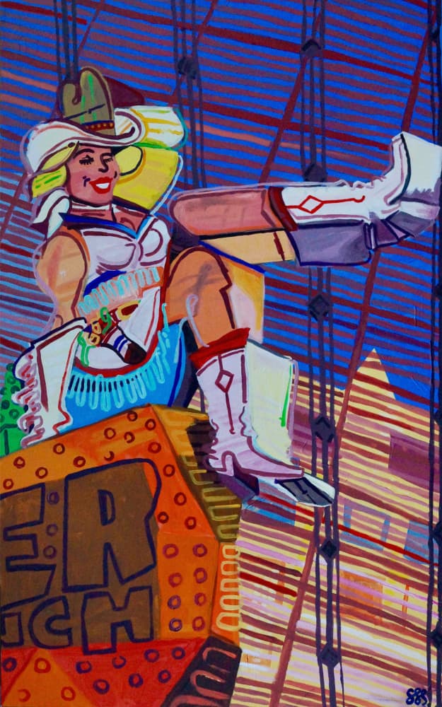 Glamorous City Cowgirl by Steve Spencer — canvas wall art