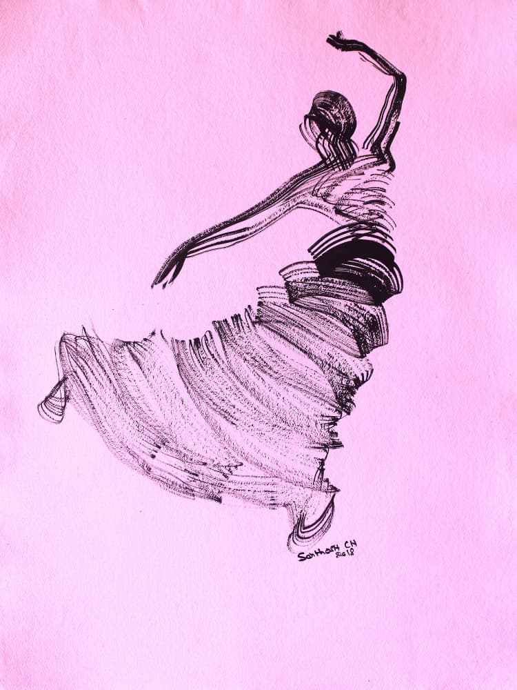 Graceful Dance Movement by Santhosh ch — canvas wall art