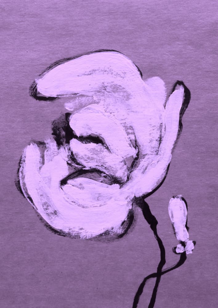 Abstract Purple Bloom by Santhosh ch — canvas wall art