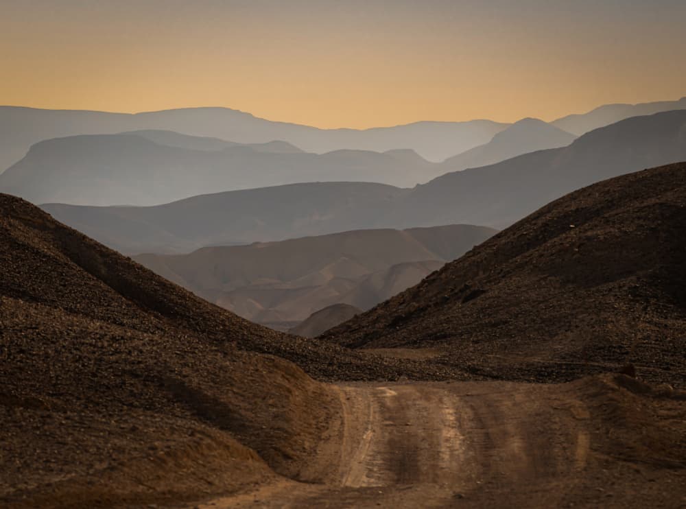 Layered Desert Mountains by Isam Telhami — canvas wall art