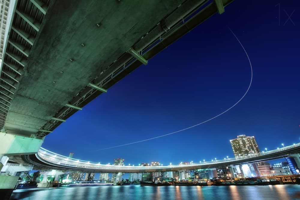 City Lights Bridge Trail by Akira TAKAUE — canvas wall art