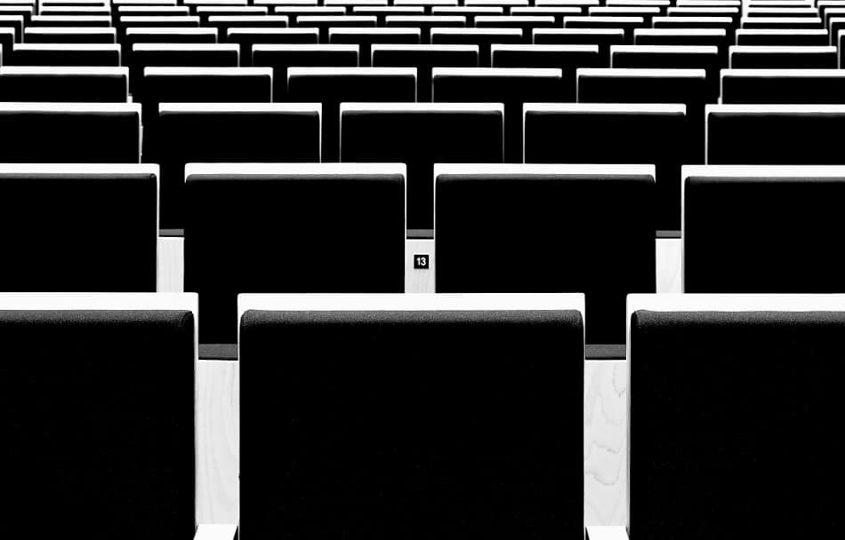 Silent Auditorium Rows by Konrad Szuszkiewicz — canvas wall art