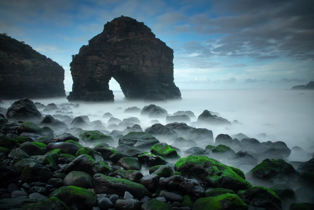 Misty Sea Arch by Lazar Ioan Ovidiu — canvas wall art