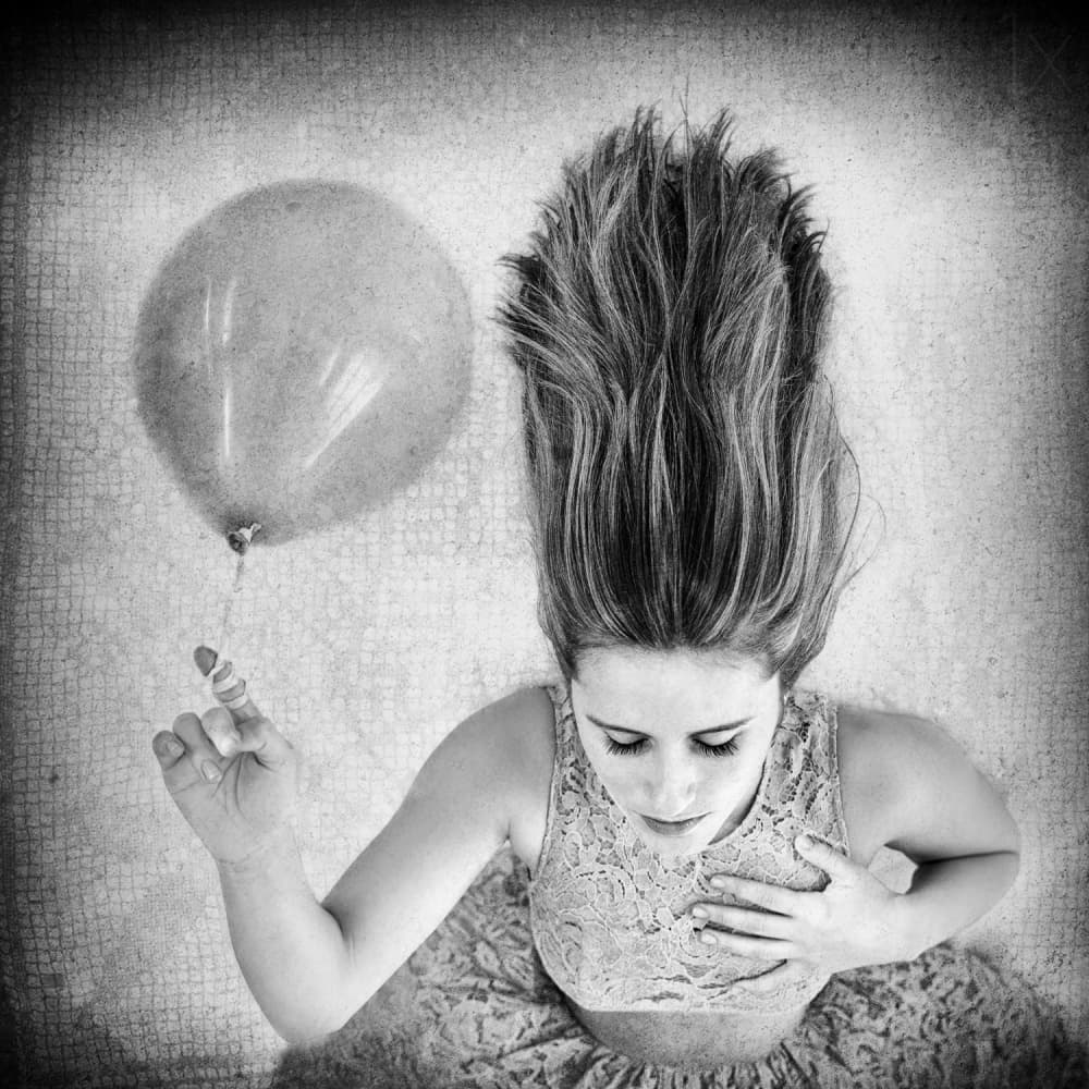 Girl With Balloon Dream by Roswitha Schleicher-Schwarz — canvas wall art