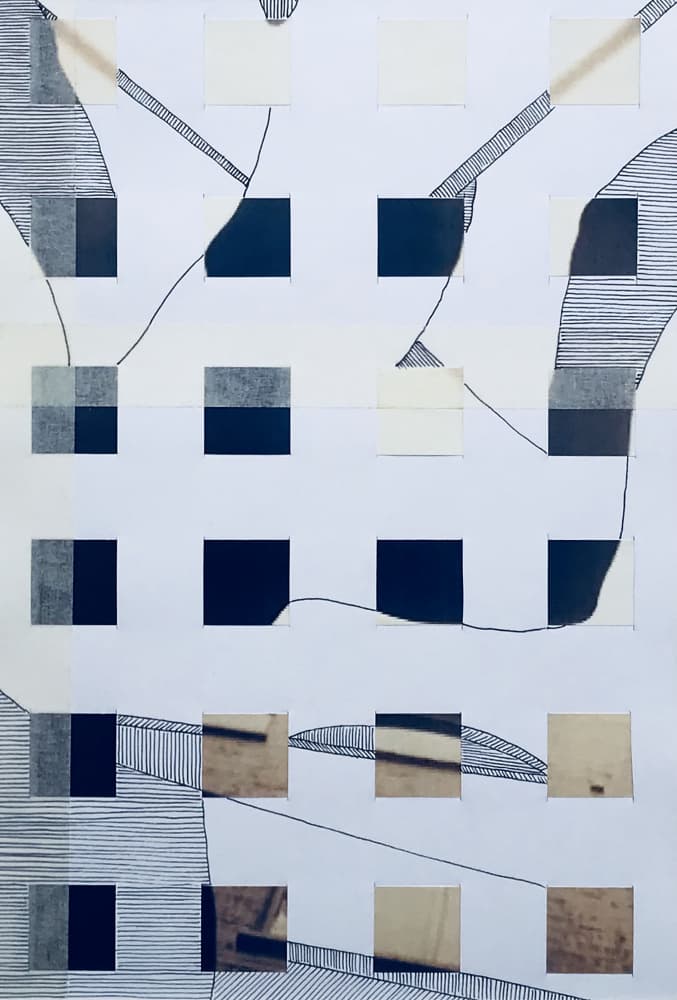 Geometric Grid Collage by kellymariesmith — canvas wall art