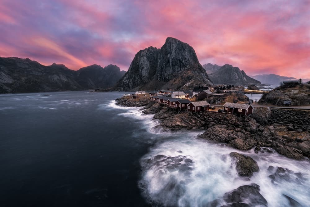 Lofoten Coastal Twilight by James Zhen Yu — canvas wall art