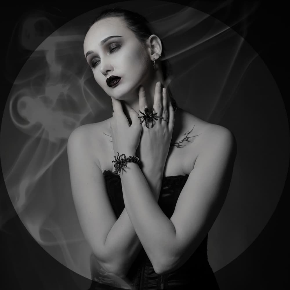 Gothic Spider Beauty by Itzik Rabinovitz — canvas wall art