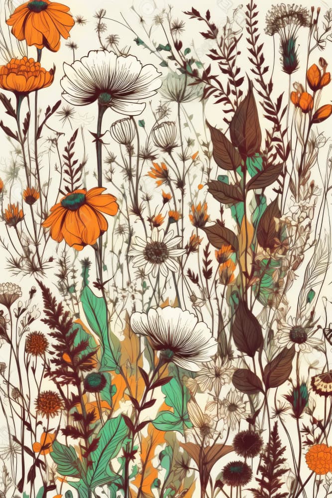 Wild Meadow Botanicals by Justyna Jaszke — canvas wall art