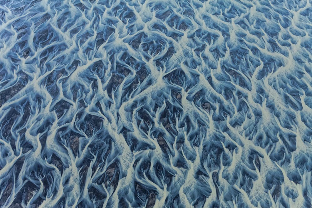 Abstract River Blues by Peter Svoboda MQEP — canvas wall art