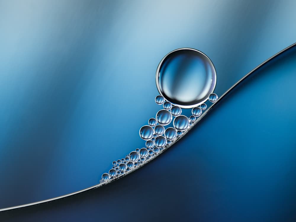Blue Bubble Flow by Jacqueline Hammer — canvas wall art